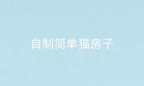 自制简单猫房子