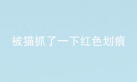 被猫抓了一下红色划痕