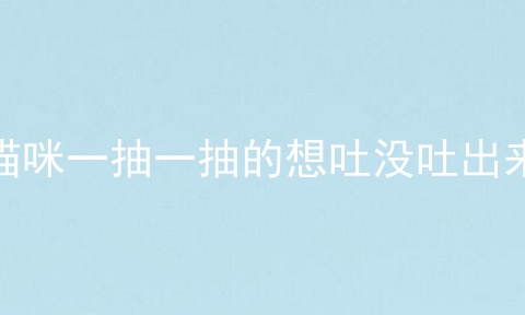 猫咪一抽一抽的想吐没吐出来