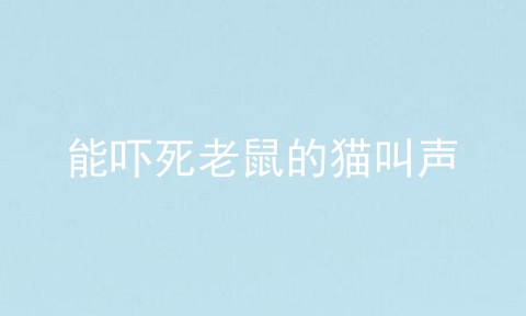 能吓死老鼠的猫叫声