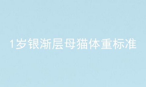 1岁银渐层母猫体重标准