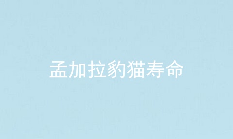 孟加拉豹猫寿命