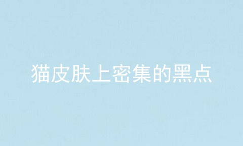 猫皮肤上密集的黑点