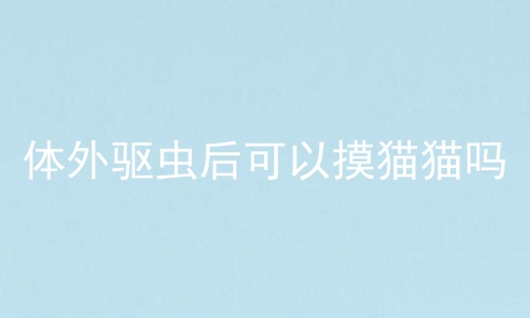 体外驱虫后可以摸猫猫吗