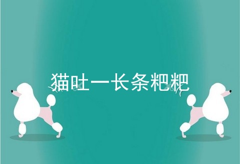 猫吐一长条粑粑