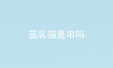 蓝乳猫是串吗