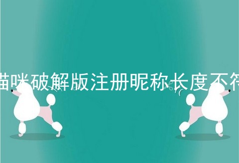 猫咪破解版注册昵称长度不符
