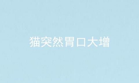 猫突然胃口大增