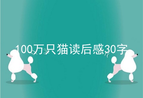 100万只猫读后感30字