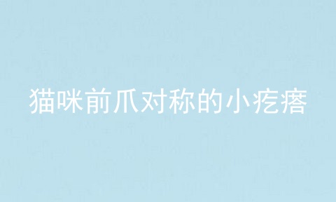 猫咪前爪对称的小疙瘩