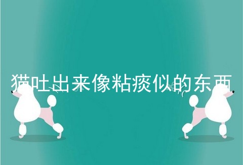 猫吐出来像粘痰似的东西