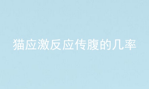猫应激反应传腹的几率