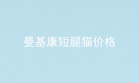 曼基康短腿猫价格