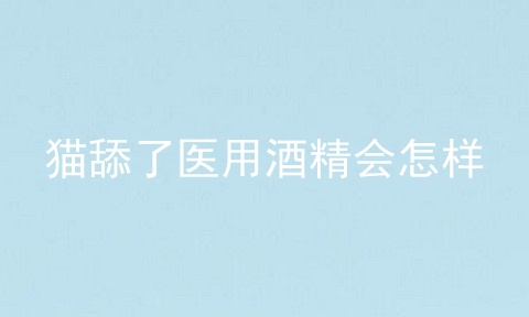 猫舔了医用酒精会怎样
