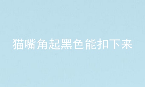 猫嘴角起黑色能扣下来