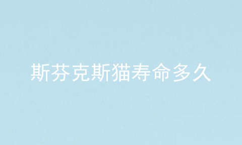 斯芬克斯猫寿命多久