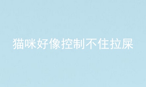 猫咪好像控制不住拉屎