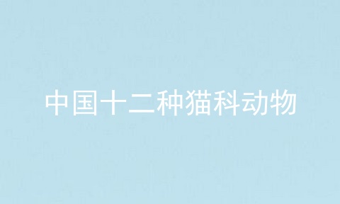 中国十二种猫科动物