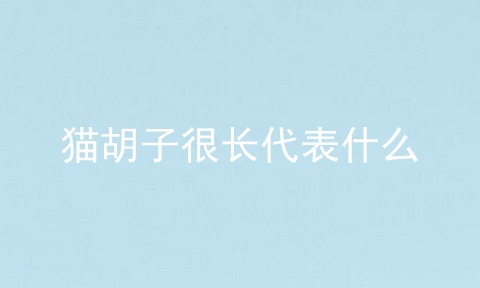 猫胡子很长代表什么