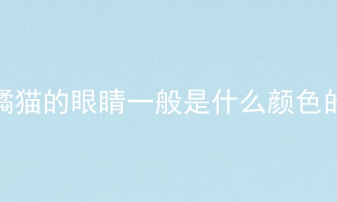 橘猫的眼睛一般是什么颜色的