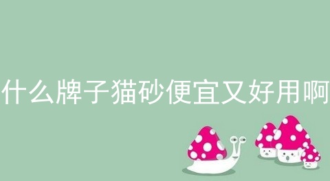 什么牌子猫砂便宜又好用啊