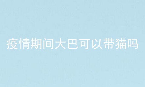 疫情期间大巴可以带猫吗