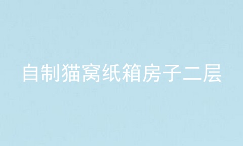 自制猫窝纸箱房子二层