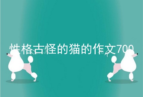 性格古怪的猫的作文700