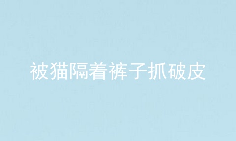 被猫隔着裤子抓破皮