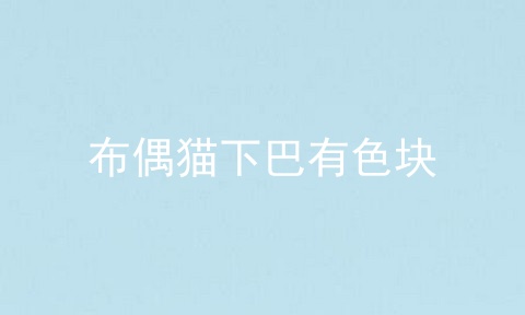 布偶猫下巴有色块