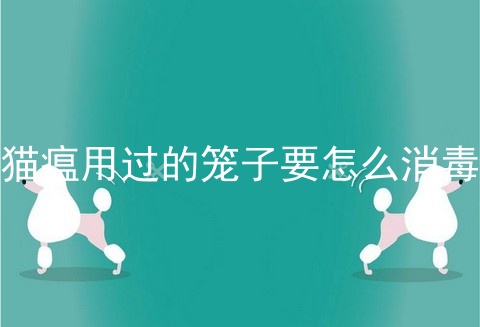 猫瘟用过的笼子要怎么消毒