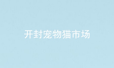 开封宠物猫市场