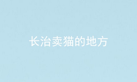长治卖猫的地方