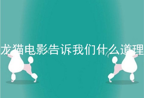 龙猫电影告诉我们什么道理