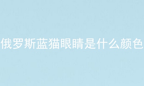 俄罗斯蓝猫眼睛是什么颜色