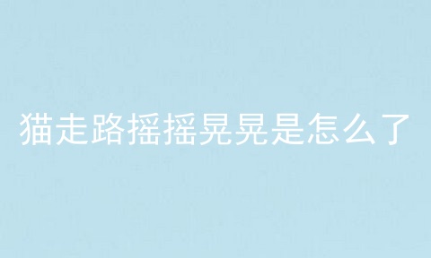 猫走路摇摇晃晃是怎么了