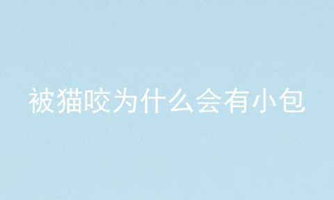被猫咬为什么会有小包