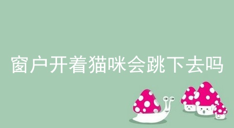 窗户开着猫咪会跳下去吗