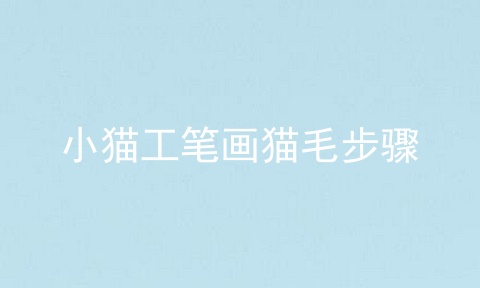小猫工笔画猫毛步骤