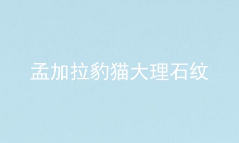 孟加拉豹猫大理石纹