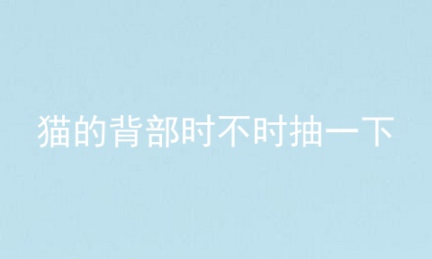 猫的背部时不时抽一下