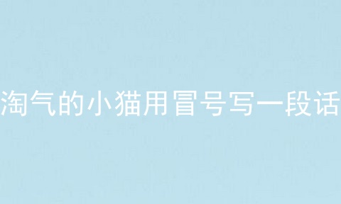 淘气的小猫用冒号写一段话