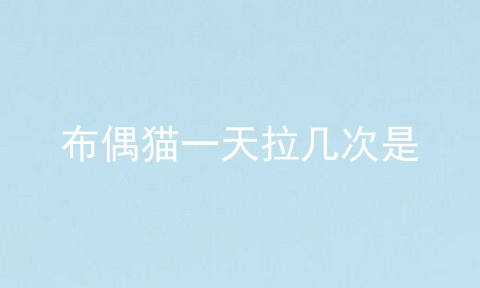 布偶猫一天拉几次是