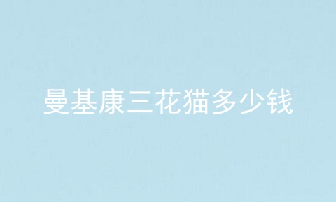 曼基康三花猫多少钱