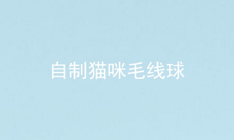 自制猫咪毛线球