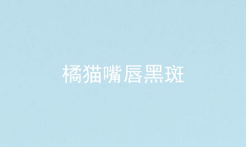 橘猫嘴唇黑斑