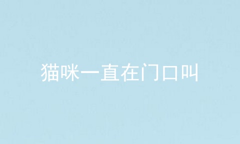 猫咪一直在门口叫