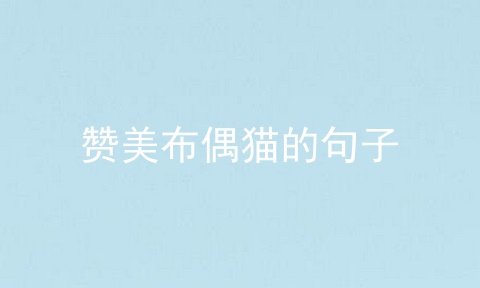 赞美布偶猫的句子