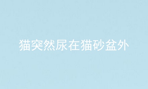 猫突然尿在猫砂盆外
