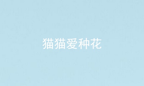 猫猫爱种花
